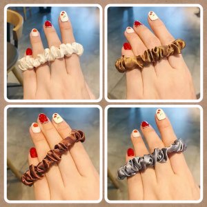 WTM GUMKI DO WŁOSÓW MINI SCRUNCHIES 6 SZT GUMKA ZESTAW FROTKI KUCYKI gumeczki 14