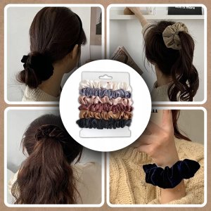 WTM GUMKI DO WŁOSÓW MINI SCRUNCHIES 6 SZT GUMKA ZESTAW FROTKI KUCYKI gumeczki 4