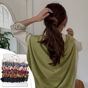 WTM GUMKI DO WŁOSÓW MINI SCRUNCHIES 6 SZT GUMKA ZESTAW FROTKI KUCYKI gumeczki 5