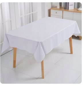 WTM Obrus na Stół Plamoodporny Biały 137x274cm Cerata na Stół Gładki Foliowy 3