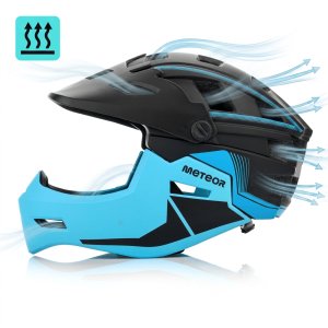 Meteor Kask rowerowy full-face Hydra L 58-61 cm czarny/niebieski (17899) 9