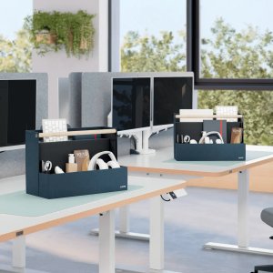 Leitz Fabric Portable Desk Organiser with Handle, Fabric, Dark Grey, 8 kg, 380 mm, 190 mm, 260 mm (61970089) 3