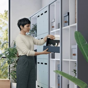 Leitz Fabric Portable Desk Organiser with Handle, Fabric, Dark Grey, 8 kg, 380 mm, 190 mm, 260 mm (61970089) 4