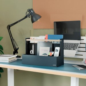 Leitz Fabric Portable Desk Organiser with Handle, Fabric, Dark Grey, 8 kg, 380 mm, 190 mm, 260 mm (61970089) 7