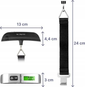 Pako Waga bagażowa Naxan hakowa turystyczna 10g - 50kg z termometrem ALP-T-091 (5906142982226) 7