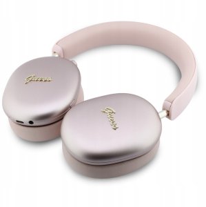 Słuchawki Guess Bezprzewodowe Metallic Script Logo ENC Wireless Headphone Pink (3666339630164) 5