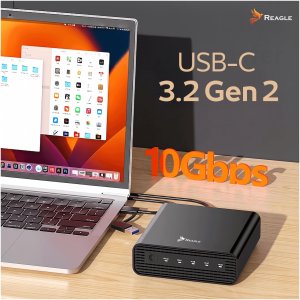 Kieszeń Reagle Na dysk 4x SSD M.2 NVME 10Gbps obudowa M2 USB-C wentylator macierz 2