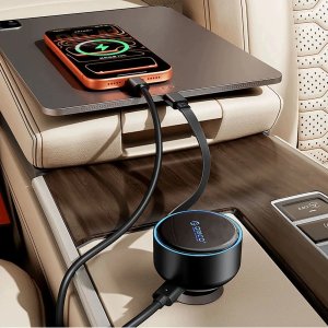 Ładowarka Orico Samochodowa FC-60-2C 60W ze zwijanym kablem USB-C 65 cm - czarna (6942886200362) 4