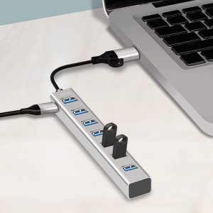LogiLink Huby i koncentratory USB 3.2 Gen 1 (3.1 Gen 1) Type-A + Type-C 5000 Mbit/s Szary (UA0441) 4