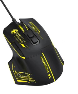 Mysz Wozinsky Przewodowa WMGK-1181W gamingowa optyczna 7200 DPI z podświetleniem - czarno-żółta (5907769387920) 6