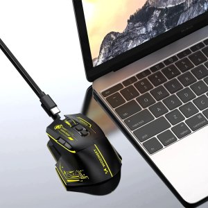 Mysz Wozinsky Bezprzewodowa WMGB-1181 gamingowa optyczna 3200 DPI z wbudowanym akumulatorem i podświetleniem - czarno-żółta (5907769387913) 6