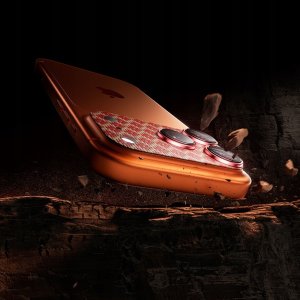 Benks Nakładka na aparat Armor Warrior Lens do Apple iPhone 17 Pro ArmorGrid pomarańczowy (BKS507) 10