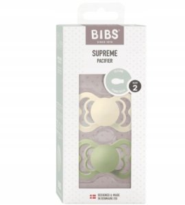 MAM BABY Smoczek BIBS Supreme 2 pak silikon rozmiar 2 kość słoniowa/szałwiowy (260346) (BIB000030) 2