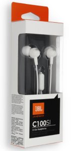 Słuchawki JBL Oryginalne Słuchawki Dokanałowe C100SI Białe Przewodowe Mini Jack 3.5MM (C100SIWHITE) 2