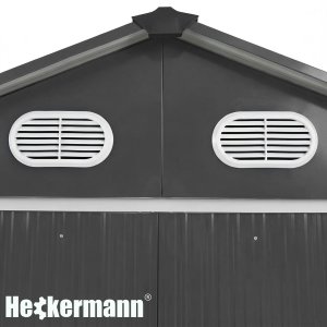 Heckermann Domek narzędziowy ogrodowy 5m2 Metalowa szopa na narzędzia do ogrodu S0606A-1717M 12