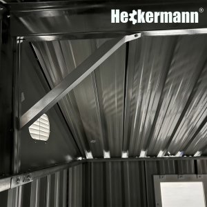 Heckermann Domek narzędziowy ogrodowy 5m2 Metalowa szopa na narzędzia do ogrodu S0606A-1717M 14