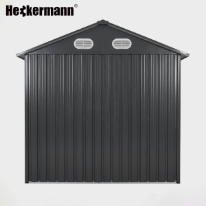 Heckermann Domek narzędziowy ogrodowy 5m2 Metalowa szopa na narzędzia do ogrodu S0606A-1717M 4