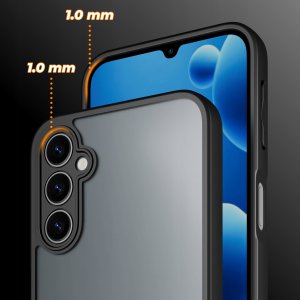 krainaGSM Etui Do Samsung A14 5G Wzmacniane Matowe Czarne Pancerne 2X Szkło 3