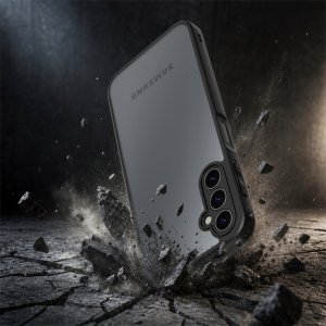 krainaGSM Etui Do Samsung A14 5G Wzmacniane Matowe Czarne Pancerne 2X Szkło 4