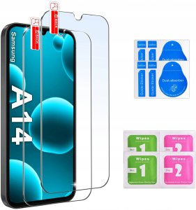 krainaGSM Etui Do Samsung A14 5G Wzmacniane Matowe Czarne Pancerne 2X Szkło 6