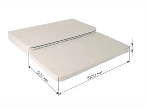 Gamma Materac gimnastyczny 150 x 100 x 8 cm składany 3-częściowy niebiesko-żółty 5