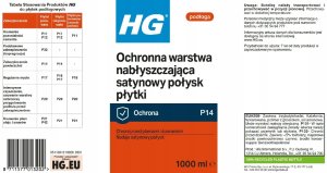HG Ochronna warstwa nabłyszczająca płyn do płytek satynowy połysk 1L 3