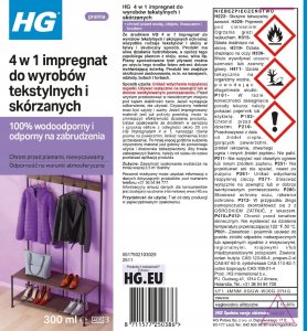 HG Impregnat ochronny do wyrobów tekstylnych i skórzanych 300ml 2