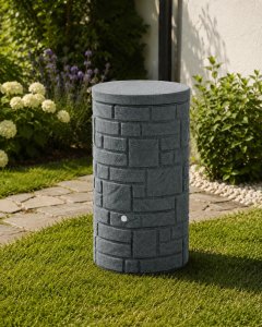 Prosperplast Zbiornik na deszczówkę plastikowy do ogrodu ciemny szary cegła 230L Arcado 2