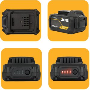 Zestaw elektronarzędzi JCB Professional Zestaw Wiertarko-wkrętarka 75 Nm Szlifierka kątowa 125 mm 2x 5Ah Ładowarka 4,5A Torba (JCB-18PKIT-4) 14