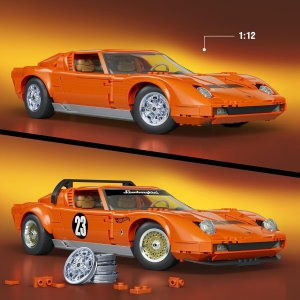 Mattel MATTEL BRICK SHOP HOT WHEELS Lamborghini ‘71 Miura P400 SV konstruktorius (JHF61) 3