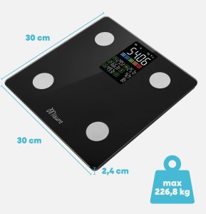 Waga łazienkowa Misure Elektroniczna MI Fit Plus czarna 4