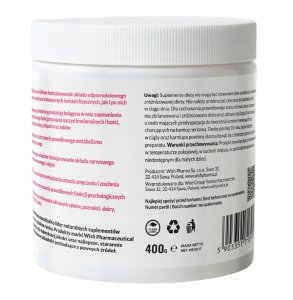 Sanbios WISH_Cytrynian Magnezu+ Acerola+ Wit C Malina- Mięta w proszku suplement diety 400g (5903351713979) 3