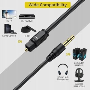Avantree Konwerter optyczny na 3,5 mm 192 kHz DAC, cyfrowo-analogowy audio PROZOR 3