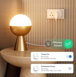 Marlanvil Meross WIFI Gniazdo 13A Smart Bezprzewodowe 2szt. Uk Wtyczka 4