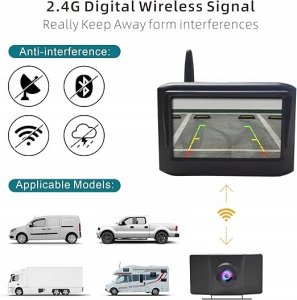 Germes Lab Wodoodporna kamera cofania WIFI 4,3cale do samochodów osobowych/ciężarowych 4