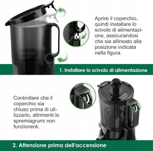 Wyciskarka wolnoobrotowa TopJuicer Fretta 200W,sokowirówka soki czerwona Wtyczka UK 2