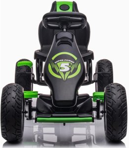 ENERO TOYS Gokart auto na pedały Enero 18 czarno zielony 3