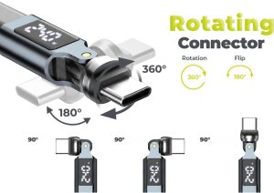 Adapter USB Mobile Origin 240W Display USB-C Rotation 540° Adapter CB15 (MO-240WRA-CB15) 5