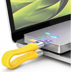 Kabel USB Mobile Origin 240W 40Gbps 8K USB-C Keychain Cable CB17 Yellow (MO-UK-CB17-YLW) 5