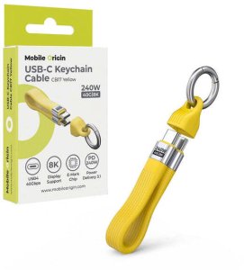 Kabel USB Mobile Origin 240W 40Gbps 8K USB-C Keychain Cable CB17 Yellow (MO-UK-CB17-YLW) 7