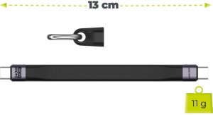 Kabel USB Mobile Origin 240W 40Gbps 8K USB-C Keychain Cable CB17 Black (MO-UK-CB17-BLK) 3