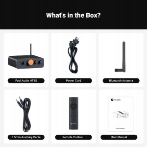 Fosi Audio HT4S - Wzmacniacz 5.0/4.1 z DAC i Bluetooth (6976136960478) 6