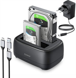 Stacja dokująca Orico 2 dyski SATA 2,5/3,5'' HDD/SSD, klonowanie, USB-C 5Gbps (DD28C3-C-EU-BK-BP) 3