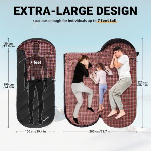 Master Śpiwór z Ogrzewaniem Podgrzewany 3 Poziomy 220 cm KING CAMP Free Space 250 (MAS-KS2444) 4