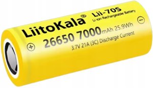MotoMer Akumulator bateria ogniwo LiitoKala Lii-70S 3.7 V 7000 mAh 26650 2