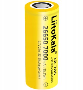 MotoMer Akumulator bateria ogniwo LiitoKala Lii-70S 3.7 V 7000 mAh 26650 3