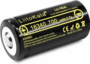 MotoMer Bateria Akumulator ogniwo Liitokala Lii-16A Li-ion Liion 16340 700mAh 3.7V 3