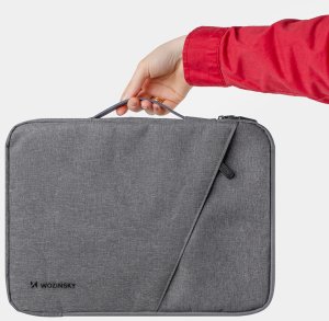 Torba Wozinsky Na laptop WTNP-14G 13-14" z chowaną rączką - szara (5907769387784) 5