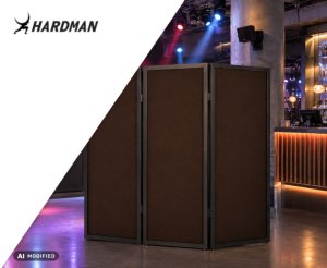 Hardman Lycra osłona materiałowa trudnopalna do parawanu HPD5B i HPD5W - 4 panele brązowe one size 2