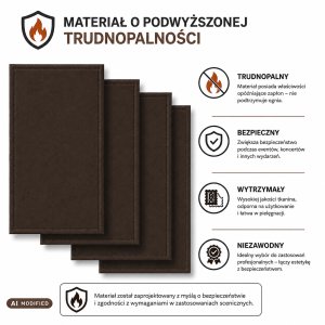Hardman Lycra osłona materiałowa trudnopalna do parawanu HPD5B i HPD5W - 4 panele brązowe one size 7